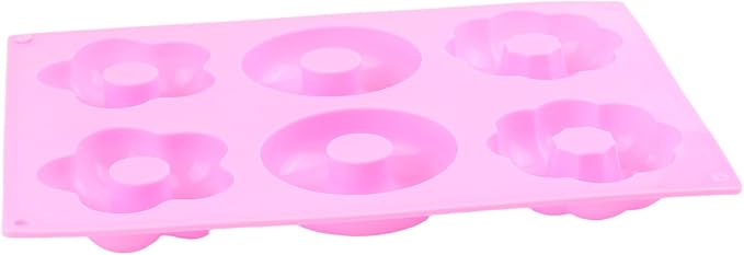 6 Cavity Donut Flower Silicone Chocolate Molds Set Of 2 | For Candy Chocolate Cake Decoration