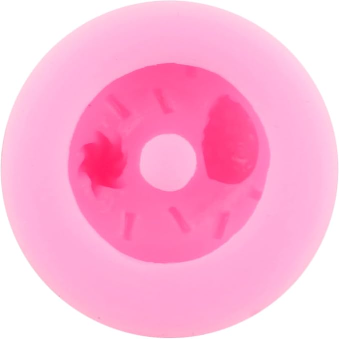Zixiang Donut Silicone Mold Doughnut Fondant Molds for Cake Decorating Cupcake Topper Gummy Candy Chocolate Gum Paste Polymer Clay Set of 4