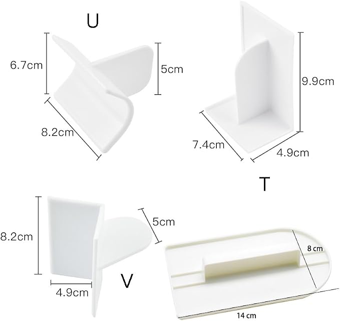 4 Pcs Plastic Fondant Icing Smoother Polisher Cake Decorating Smoothing Tool with Handle Cake Icing Trowel Cake Icing Smoother Cake Surface Smoother for Cakes Surface Edge Corner Decoration