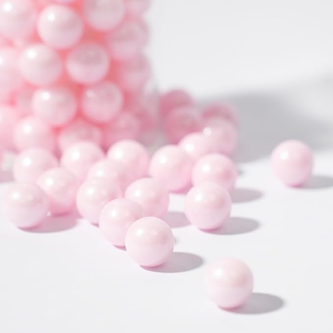 NIPEOR Pink pearls Sprinkles for Cake Decorations,Edible Pearl Sprinkles 4.6oz/130g CupcakeTopping Sprinkles Cake Decorating,Cupcake Sprinkles, Pink Sugar Candy Sprinkles10mm Pearls Pink)
