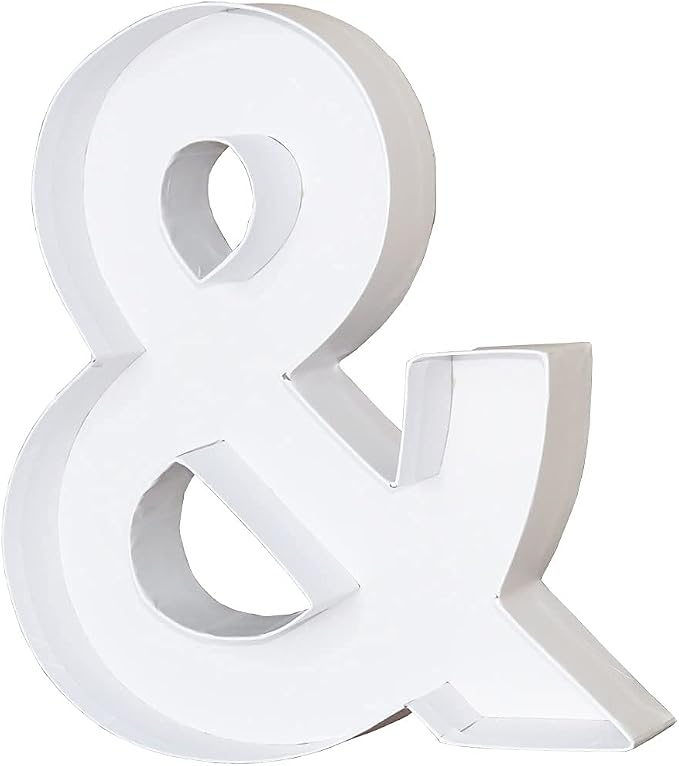 WENPACK 12.5" Cardboard Letter Shaped Mache Decorative Strawberries Fillable Sweets Candy Box with Clear Lid (White, &)