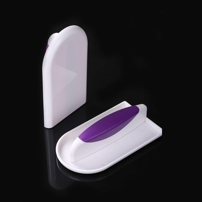 1 Piece Plastic Cake Smoother Tool Scraper with Handle Cake Icing Trowel Fondant Icing Smoother Polisher Cake Icing Smoother Cake Surface Smoother for Cakes Decorating, Purple Handle