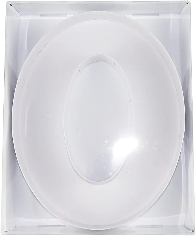 WENPACK 12.5" Cardboard Number 0 Shaped Mache Decorative Strawberries Fillable Sweets Candy Box with Clear Lid (White, 0)
