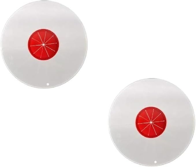 Dependable Industries inc. Essentials 12" Mixing Bowl Splatter Guard BPA FREE Fits Most Hand and Electric Mixers Red (2)