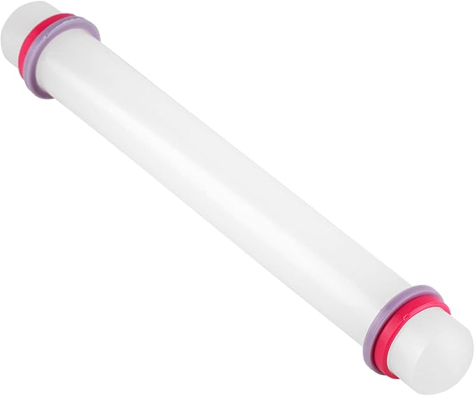 9 Inch Non-Stick Dough Roller With Thickness Rings - Rolling Pin Fondant - Sugar Fondant Cake Roller For Pies and Cookies