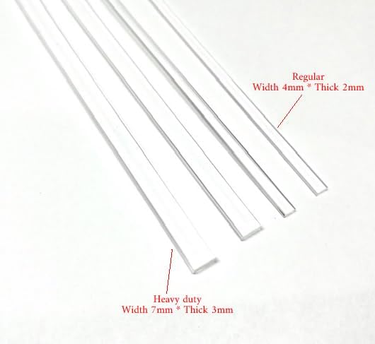 25pcs Heavy Duty 150mm x 7mm - 3mm Flat Clear sticks for cake toppers popsicle cake pops or lollipops - Acrylic Plexiglass Sticks Transparent Clear, Strong and not bendy (25, 6in - Heavy Duty)