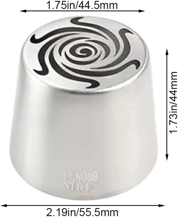 Extra Large Russian Piping Tip, Stainless Steel Flower Piping Tips Floral Icing Nozzles for Cake Decorating, Frosting, Cream Flower DIY Cookies
