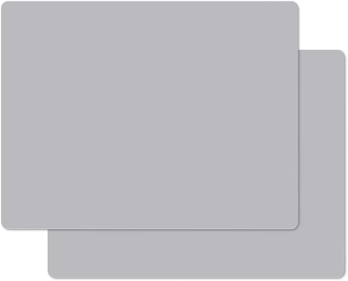 Gartful 2 Pack Silicone Mats for Countertop - 0.05" Thicker, 32" by 24" Extra Large Counter Table Protector, Heat Resistant, Work Desk Pad, Placemat, Multipurpose, Pastry Mat, Light Gray