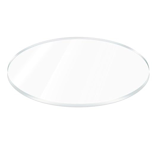 2 Pieces 1/8" Round Plexiglass Sheet, 12 Inch Diameter Clear Acrylic Circle, Round Cake Disk Acrylic Sheet, Plexiglass Table Top, Acrylic Backdrop