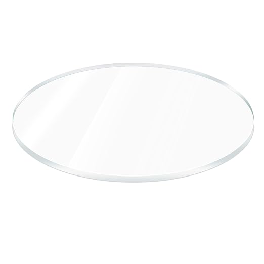 1 Pieces 1/4" Round Plexiglass Sheet, 14 Inch Diameter Clear Acrylic Circle, Round Cake Disk Acrylic Sheet, Plexiglass Table Top, Acrylic Backdrop