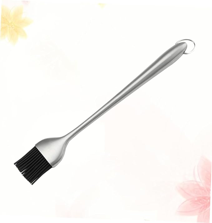 SUPVOX Heat Resistant Silicone Basting Brush with Stainless Steel Handle for Bbq Grilling Baking and Pastry for Meats Cakes Sauces and Marinades
