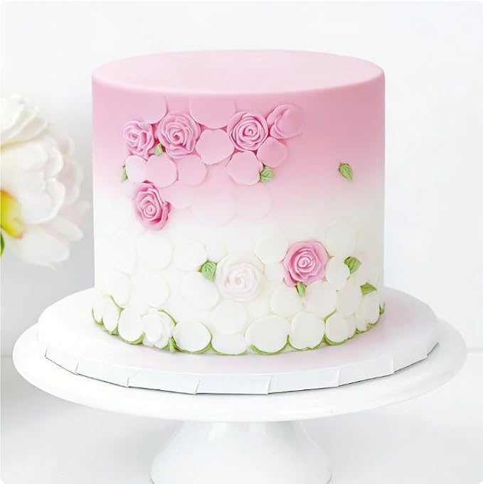 Roses Mold Flower Silicone Cake Molds Chocolate Sugarcraft Decorating Fondant Fimo Tools 4 Size Pink 2 Piece