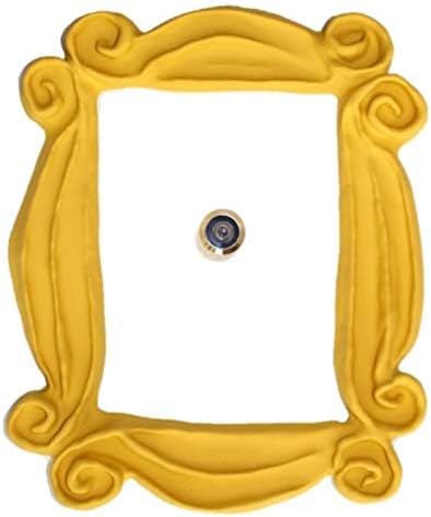 HANDMADE WITH LOVE BY FATIMA. Yellow Frame. It Includes a PEEPHOLE STICKER, It has Also Two Side Tape in The Back. Ready to Hang. Replica of The Frame seen in Monica's Door. Friends Present.