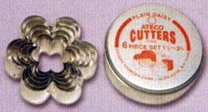 HARQ9 Ateco Plain Edge Daisy Cutters in Graduated Sizes, Stainless Steel, 6 Pc Set