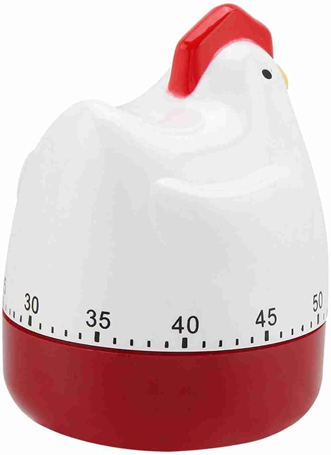 Kitchen Timer Cute, Mechanical Chicken Egg Timer, Up to 60 Minutes, Chicken Mechanical Wind Up Timer for Cooking, Children’S Study, Timing Reminder, Home Decor