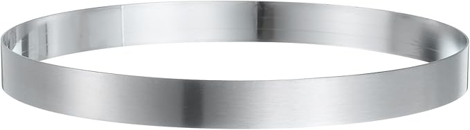 HARFINGTON Round Cake Ring 7.87 x 1 Inch Seamless Stainless Steel Pastry Mousse Dessert Ring Mirror Coating for Baking Cooking English Muffins Crumpet Making Tool