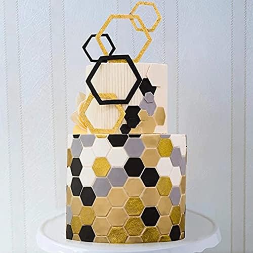 9 Pcs Geometric Multicutter Cake Fondant Cutter, Square, Hexagon, Triangle Shapes, Non-Stick Plastic, White