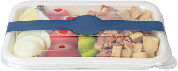 Restaurantware-Chef 101 12 x 1.5 Inch Packaging Bands, 100 Self-Adhering Belly Bands - Disposable, Strong, Blue Paper Label Stickers, For Packaging Supplies, Keeps Take Out Containers Sealed