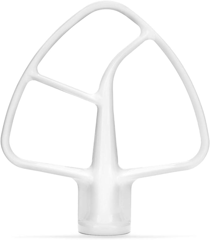 KitchenAid Classic Series 4.5 Quart Tilt-Head Stand Mixer K45SS, Onyx Black & K45B Coated Flat Beater, White, 4.5 Qt