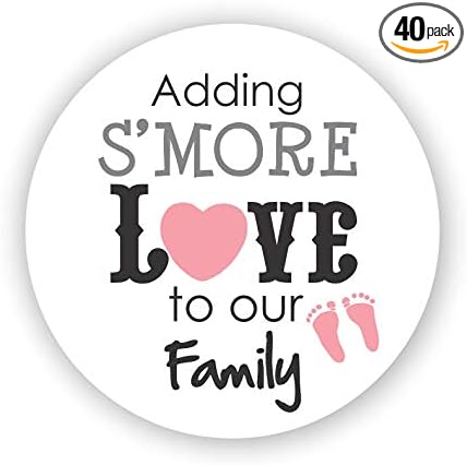 Baby Girl Shower Stickers - Adding Some More Love to Our Family Labels - Thank You for Celebrating with me Labels (Pink) (Pink)