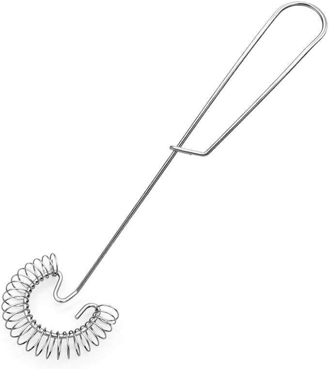1Pc Stainless Steel Spring Coil Whisk, Handheld Spiral Wire Whipper Blender Beater, Kitchen Cooking Tools for Eggs, Cream, Sauces, Gravy, 10 inch