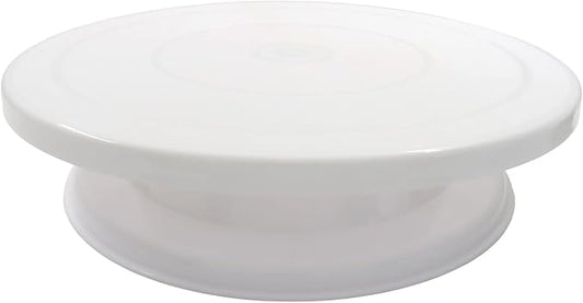 Bonsicoky Cake Stand 11 Inch Rotating Cake Turntable for Decorating, Smoothly Revolving Baking Turntable Stand for Cake, Cupcake, Cookie, Muffin, White