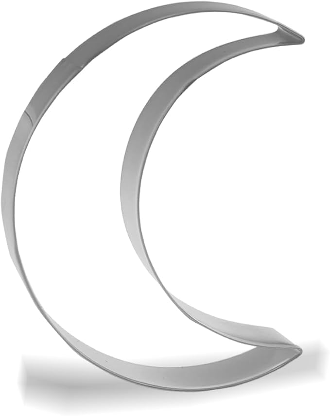 Keewah Crescent Moon Cookie Cutter, 4”, Stainless Steel