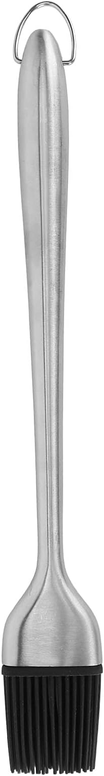 Silicone Basting Brush with Stainless Steel Handle - Heat Tolerant Up to 450°F for Grilling/Baking/Cooking - Non Shed Oil & Sauce Brush, Dishwasher Safe (430 hollow handle round head large size)