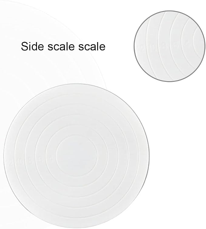 5.5in Cake Turntables,LIUHUIZEYU 360 Degree Mini Rotating Cake Decorating Stands Non-Slip Cake Rotating Plate Stands for Cake Sugar Cookie(2 Pcs)