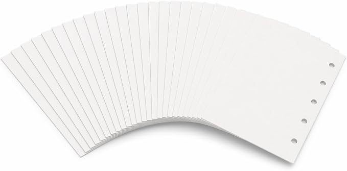 Mini Watercolor Paper Refill（30pcs，White） - Thick Black Pages for Travel Paint Set, Pocket Sketchbook Insert for Metallic & Gouache Portable Art Kit