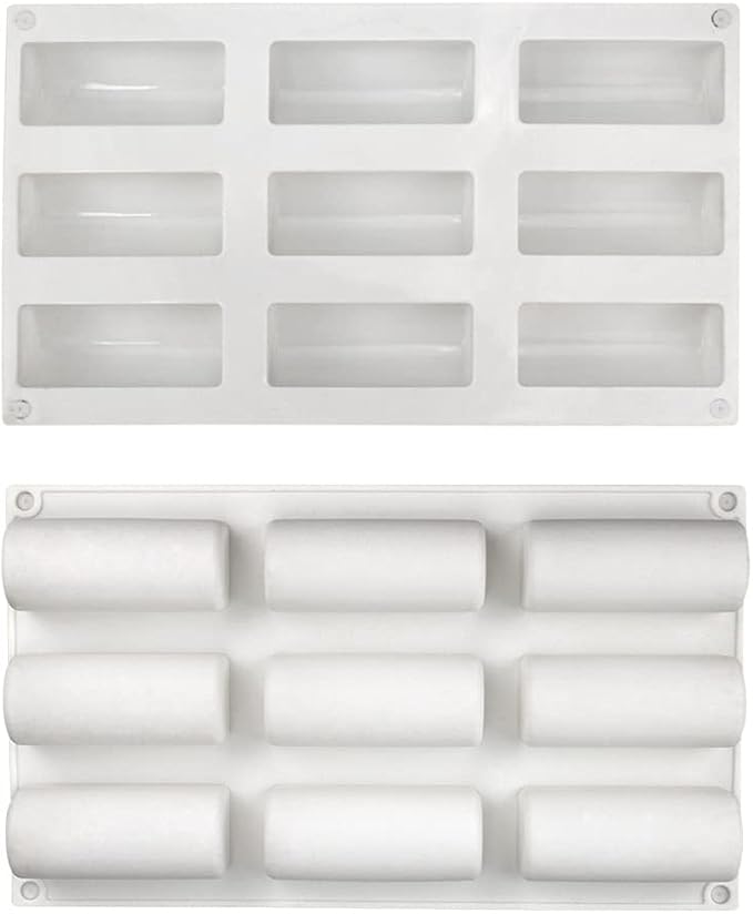 mostsom 3.28'' Length Cylinder Strips Biscuit Chocolate Sticks Cookies Baking Jelly Silicone Mold Ice Tube Making Trays, Perfect Ice Cube Sticks Molds (Cylinder H)