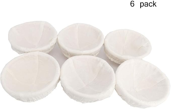 5 inch Bread Basket Set of 6, Banneton Bread Proofing Basket