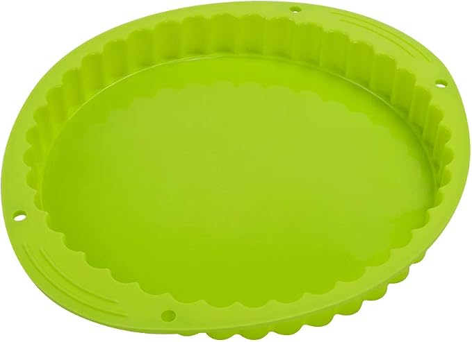 Webake Tart Pan Silicone Pie/Flan Pan 9.5 Inch Quiche Baking Dish Non-Stick Pizza Pie Mold