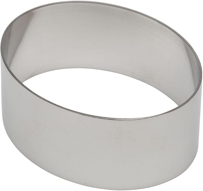 Ateco Oval Stainless Steel Form, 4 by 1.38-Inches High