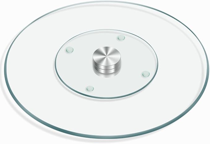 Glass Cake Stand,13.78 inch Cake Display Stand,Rotating Cake Turntable for Cake of Tempered Glass,Dessert Stand for Party,Birthday,Baby Shower,Wedding