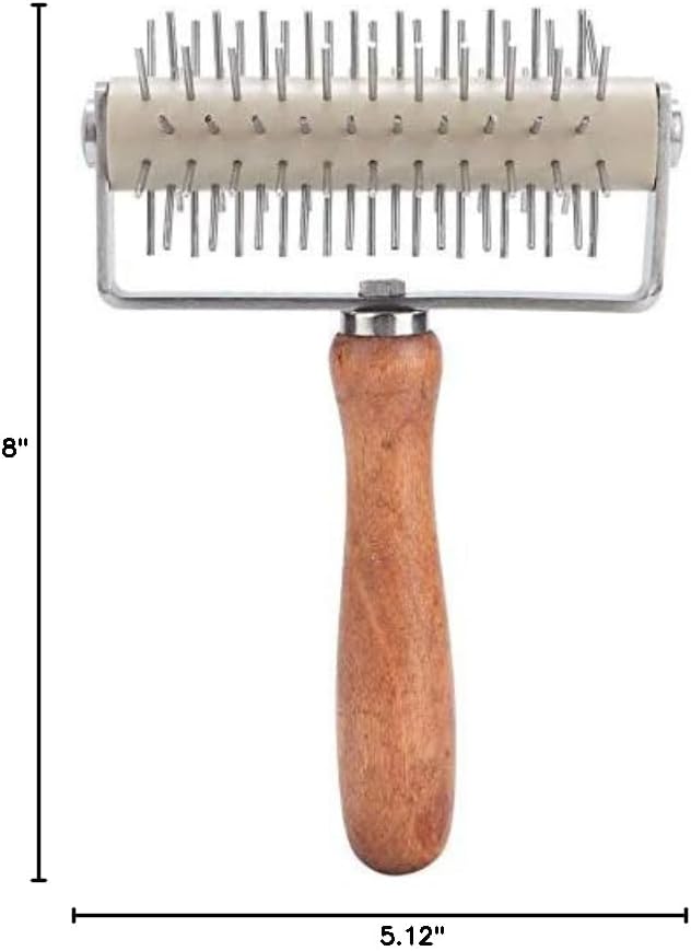 INCHOO Homemade Stainless Steel Pizza Cake Pie Bread Pastry Baking Tool Dough Docker Needle Roller Wheel