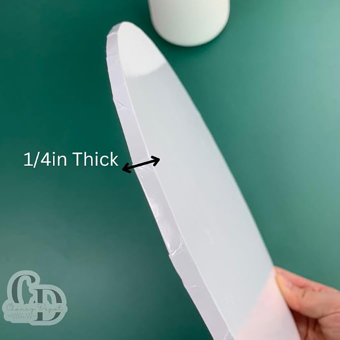 6in Sturdy White Cake Drum, 1/4in- 10 pack (6in)