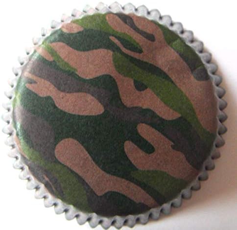 black camouflage greasproof Paper Muffin Cupcake Liners case Baking Cups 100 pcs,Standard Size 2x1.25inch (black camouflage)