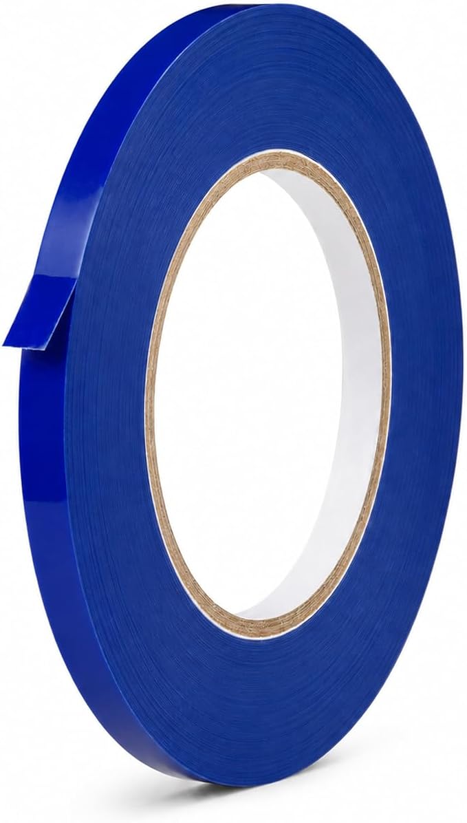 GGR Supplies UPVC-24BS Dark Blue Poly Bag Sealing Tape, 3/8 Inch x 180 Yards, Bag Sealing Tape for Produce, Bakery, Candy, Food Packaging and Inventory Color Coding