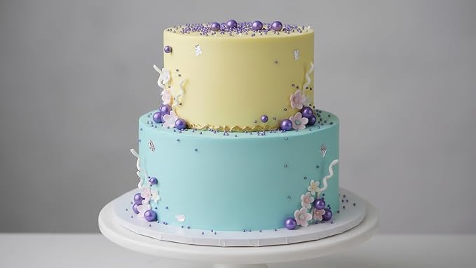 Edible Pearl Sprinkles for Cake Decorating – 26 Colors Mixed Size Sugar Pearls for Cakes, Cupcakes, Cookies, Donuts & Ice Cream | Gluten Free, Food Grade Wedding Valentin's Day And other festival cakes are used for deconration | By Zali(Violet Purple)