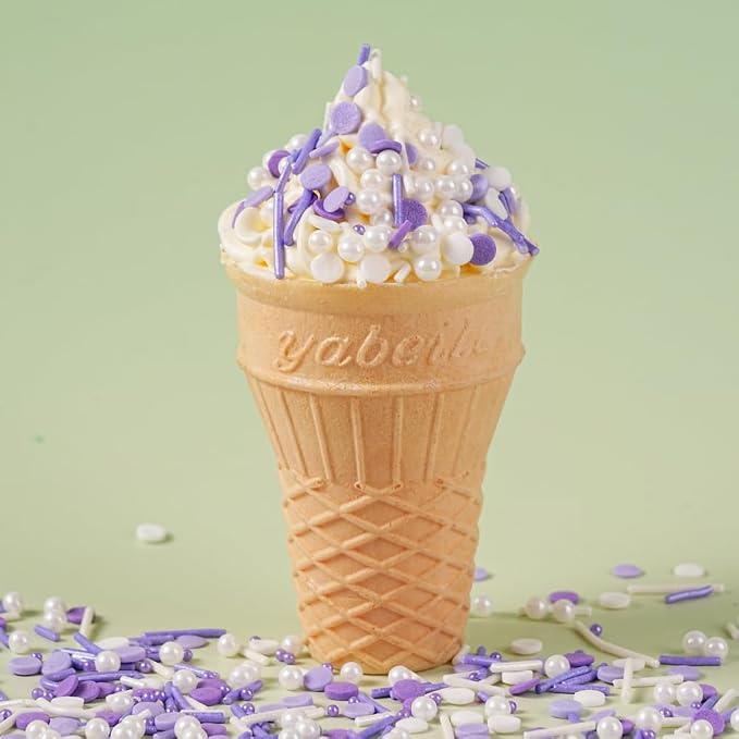 Purple Sprinkles for Cake Decorating Edible Purple Confetti Sprinkles Topper for Cookie Cupcakes, Candy, Cream, Chocolate Cake Decorations - Jimmies, Nonpareils, Sugar Pearl 7ounce