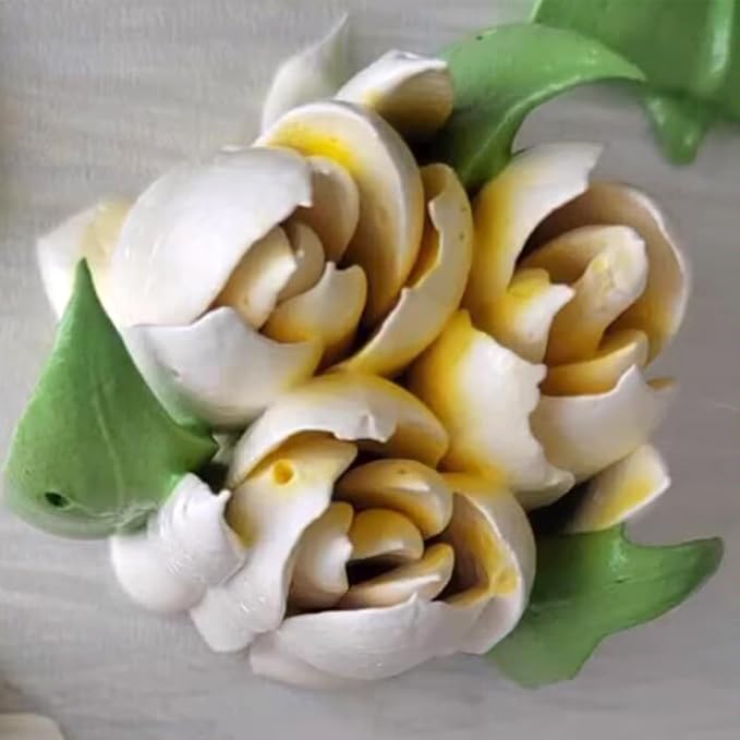 1 Piece Stainless Steel XXL Russian 3 Flowers Pattern Icing Tips,Pastry Frosting Piping Nozzles for Cake Marshmallow Bouquet,Cake Decorating Tips Baking Tools,Flower Frosting Nozzles for Decorating