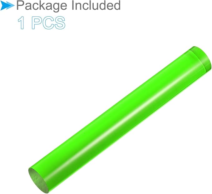 Acrylic Clay Roller, 7.28 Inch Length 1 Inch Dia., Acrylic Non-Stick Rolling Pin Roller Green - (Applications: for Shaping Sculpting)