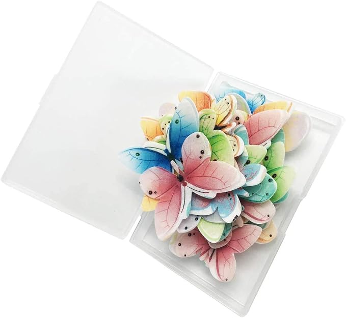Set of 30 Edible Butterfly Cupcake Toppers Wedding Cake Birthday Party Food Decoration Mixed Size & Colour