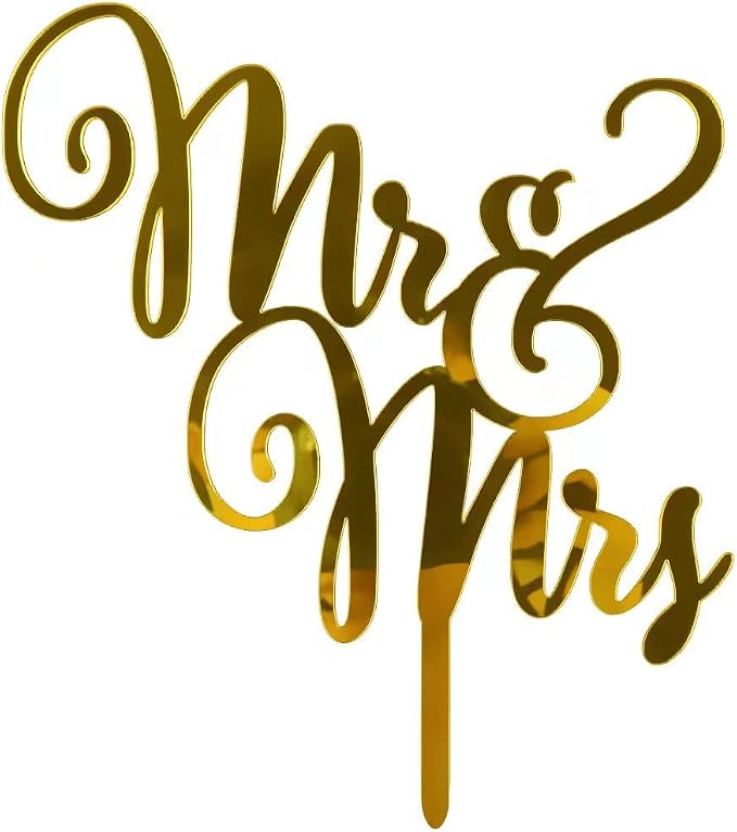 Acrylic Mr & Mrs Cake Topper,Bride and Groom Cake Topper, Wedding or Anniversary party Decoration Supplies