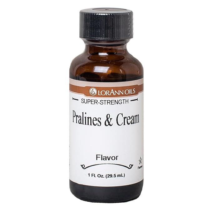 LorAnn Oils Super Strength Flavoring - Used For Candy Making, Flavoring Extracts, Baking, Hard Candy, and Flavor Oils - Bold, Natural Flavors 4X Stronger Than Extracts - Pralines and Cream, 1 fl oz