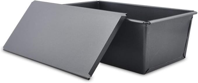 UgyDuky Pullman Loaf Pan with Lid Aluminum Steel Commercial Grade Non Stick Bread Pan with Lid 10x3.93x4.4 Inch