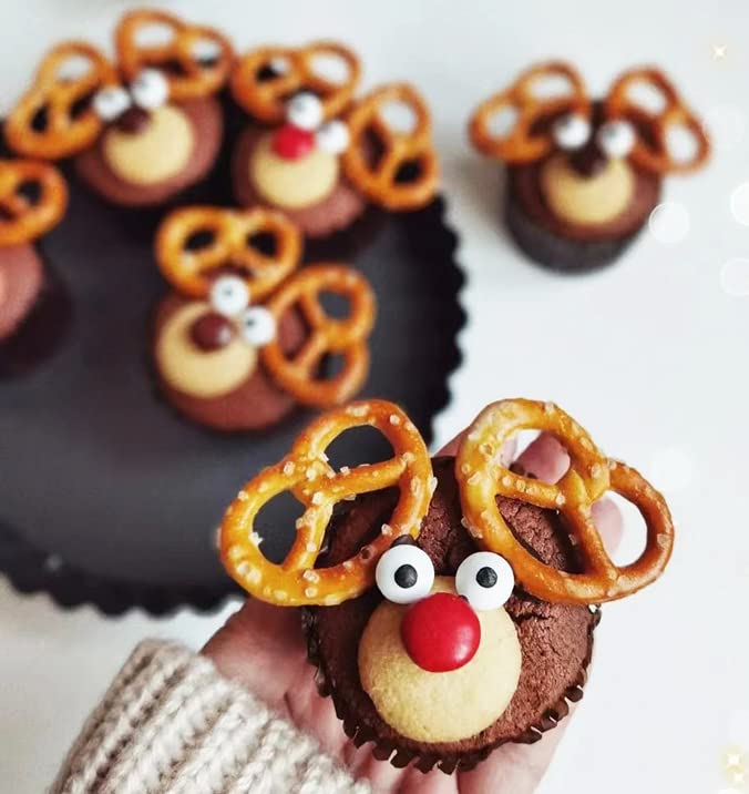 Christmas Candy Eyeballs Eyes Cake Cupcake Toppers 120g/ 4.2oz Cookie Decorations Edible Dessert Sprinkles for Thanksgiving Day Christmas Cake Cupcakes Decoration