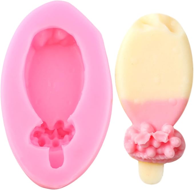 Mujiang Mini Summer Ice Cream Cone Popsicle Silicone Mold For Baby Birthday Cake Decorating Cupcake Candy Clay Chocolate Gum Paste Set Of 5