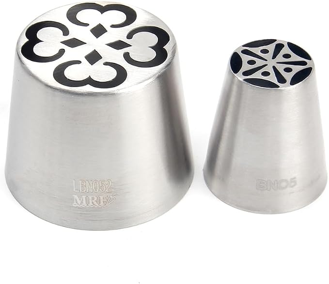 1 Piece Stainless Steel Extra Large Cherry Pattern Icing Tips,Pastry Frosting Russian Piping Nozzles for Marshmallow Bouquet, Cake Decorating Piping Tips,Flower Frosting Nozzles for Decorating